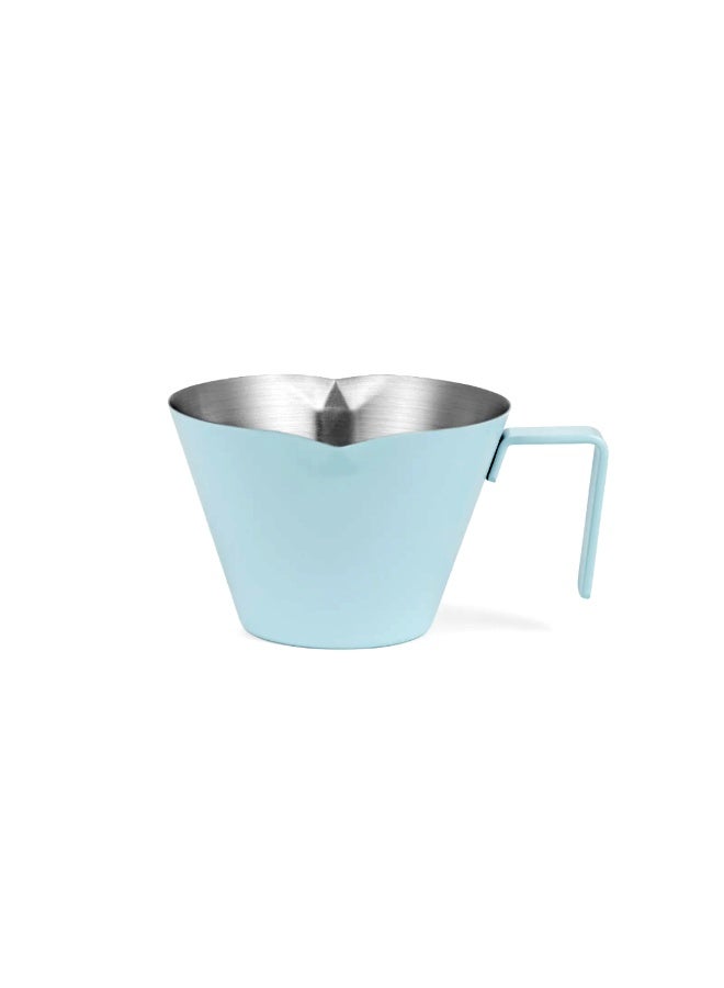 MHW-3BOMBER Stainless Steel Measuring Cup Double Spout, Blue – 100 ml Espresso & Coffee Shot Cup, Dual Spout, 304 Stainless Steel, Precision Markings - Image 1